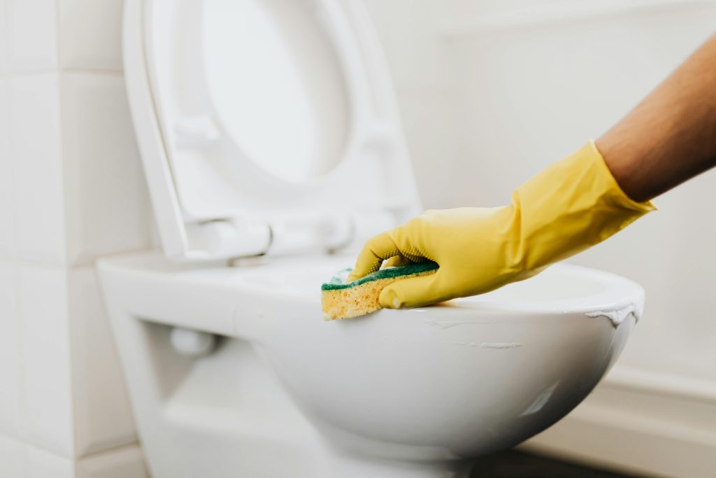 how to clean toilet stains